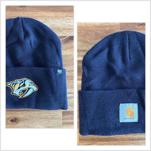 Carhartt x NHL ‘47 Nashville Predators Knit Beanie Hat Cap Hockey Tennessee OS - Picture 1 of 9